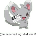 You received an idiot card! meme
