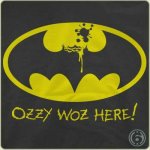 Batman logo Ozzy was here