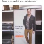 Brands when pride month is over meme