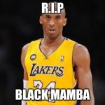 we love and support him | R.I.P BLACK MAMBA | image tagged in kobe bryant | made w/ Imgflip meme maker