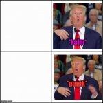 Trump yes no calm panic kalm panik meme