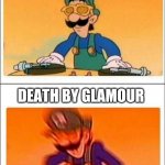 Luigi DJ | MOST UNDERTALE MUSIC DEATH BY GLAMOUR | image tagged in luigi dj | made w/ Imgflip meme maker