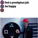 MAGA press circle PS4 meme