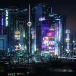 Aesthetic Cyberpunk City