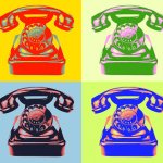 vintage telephone pop art