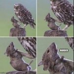 Owl choking mouse harder