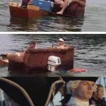 Those guys are quite smart if they managed to do that | image tagged in redneck boat,pirates of the carribean,memes,engineering,smart,funny | made w/ Imgflip meme maker