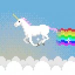 unicorn rainbow GIF Template