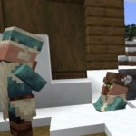 villager looking at other villager