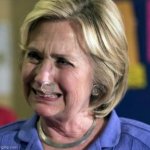 Ugly crying Hillary Clinton snot bubble