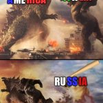 Italy vs America vs Russia | A; LIA; IT; RICA; ME; A; SS; RU; IA | image tagged in godzilla vs king kong vs bonk,italian,american,russian | made w/ Imgflip meme maker