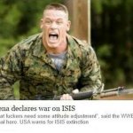 John Cena in camouflage with gun