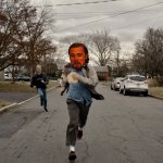 Laughing Leonardo DiCaprio Running Away