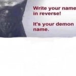 Demon name