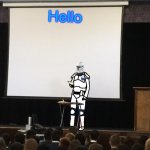 Clone trooper gives speech | Hello | image tagged in clone trooper gives speech,memes,gifs,funny,dogs,cats | made w/ Imgflip meme maker