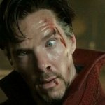 Dr Strange cross-eyed