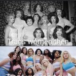 Trans women then and now meme