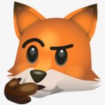 Fox thinking emoji