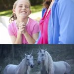 Girl begging mom to see unicorns
