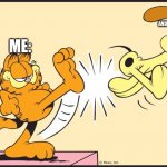 Me and cursed fnf ships in a nutshell | SKID X PUMP AND PICO X BOYFRIEND:; ME: | image tagged in garfield kicking odie | made w/ Imgflip meme maker