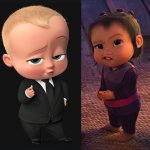 Boss Baby vs. Con Baby meme