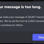 Your message is too long