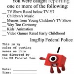 Memes where allowed from tv y shows violation