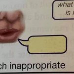 speech inappropriate template