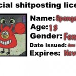 Sponge shitpost temp meme