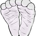 ticklish white furry soles