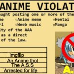 No Anime Violation A.S.S Edition