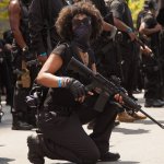 Armed black woman