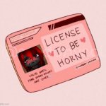 Luna license | image tagged in license to be horny | made w/ Imgflip meme maker