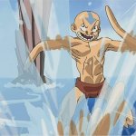 Aang running from the Unagi meme