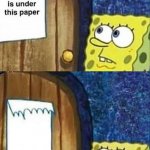 spongebob truth paper meme