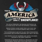 America love it or leave it snowflake