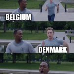 Euro2020 | BELGIUM DENMARK | image tagged in captain america on your left | made w/ Imgflip meme maker