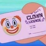 Clown license meme