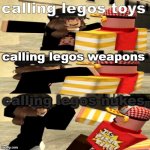 lego brick lego brick lego brick | calling legos toys; calling legos weapons; calling legos nukes | image tagged in roblox slap,lego brick,lego,legos,roblox meme,roblox | made w/ Imgflip meme maker