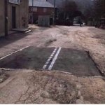 partialy paved road