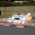 Melting ice cream truck