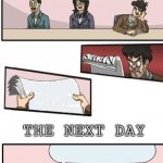 Meeting but the director dies