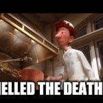 He smelt it | HE SMELLED THE DEATH SOUP | image tagged in gifs,barf | made w/ Imgflip video-to-gif maker