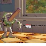 wall made of wall | WALL; WALL | image tagged in floor made of floor | made w/ Imgflip meme maker