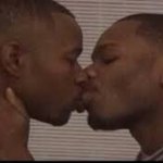 2 guys kissing