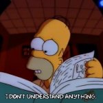 Homer reading GIF Template