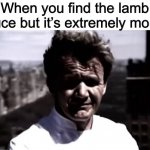 Poor Gordon | When you find the lamb sauce but it’s extremely moldy: | image tagged in emotionally destroyed gordon,gordon ramsey,memes,lamb sauce,funny | made w/ Imgflip meme maker