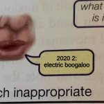 2020 2 | 2020 2: electric boogaloo | image tagged in speech inappropriate | made w/ Imgflip meme maker