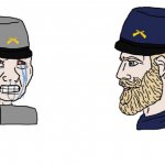 Confederate Wojak vs Union Chad