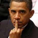 Obama Middle Finger | ME AT THE END OF ONLINE CLASSES | image tagged in obama middle finger | made w/ Imgflip meme maker